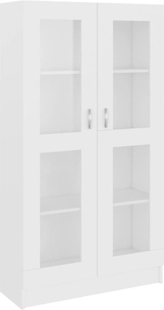 Vitrine Weiß 82,5 x 30,5 x 150 cm Spanplatte