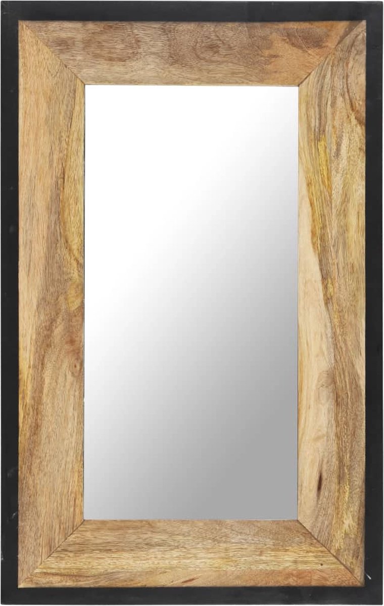 Spiegel 80 x 50 cm Massives Mangoholz