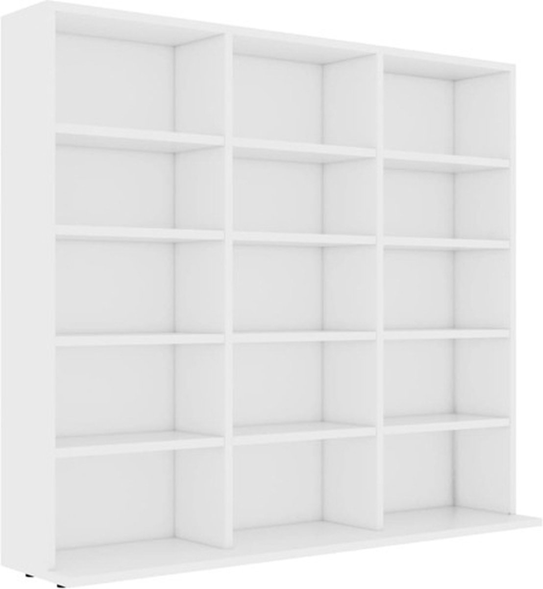 CD-Regal Weiß 100 x 23 x 89,5 cm Holzwerkstoff