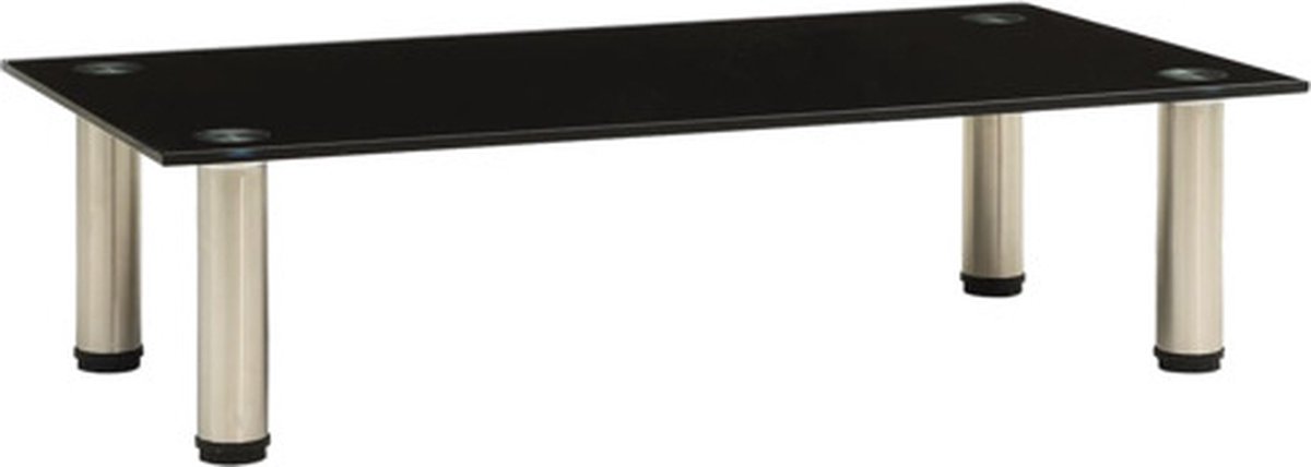 TV-Ständer 60 x 35 x 17 cm Schwarzes gehärtetes Glas