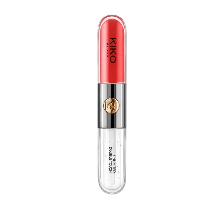 KIKO Milano Unlimited Double Touch dwuetapowa płynna pomadka do ust 115 Fire Red 2x3 ml