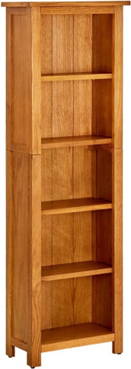 Bücherregal 5 Regale 45 x 22 x 140 cm Massivholz Eiche
