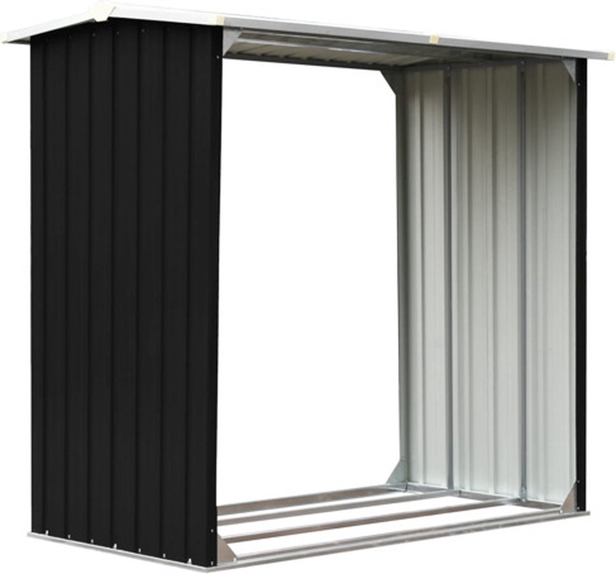 Holzlager Schuppen Verzinkter Stahl 172 x 91 x 154 cm Anthrazit