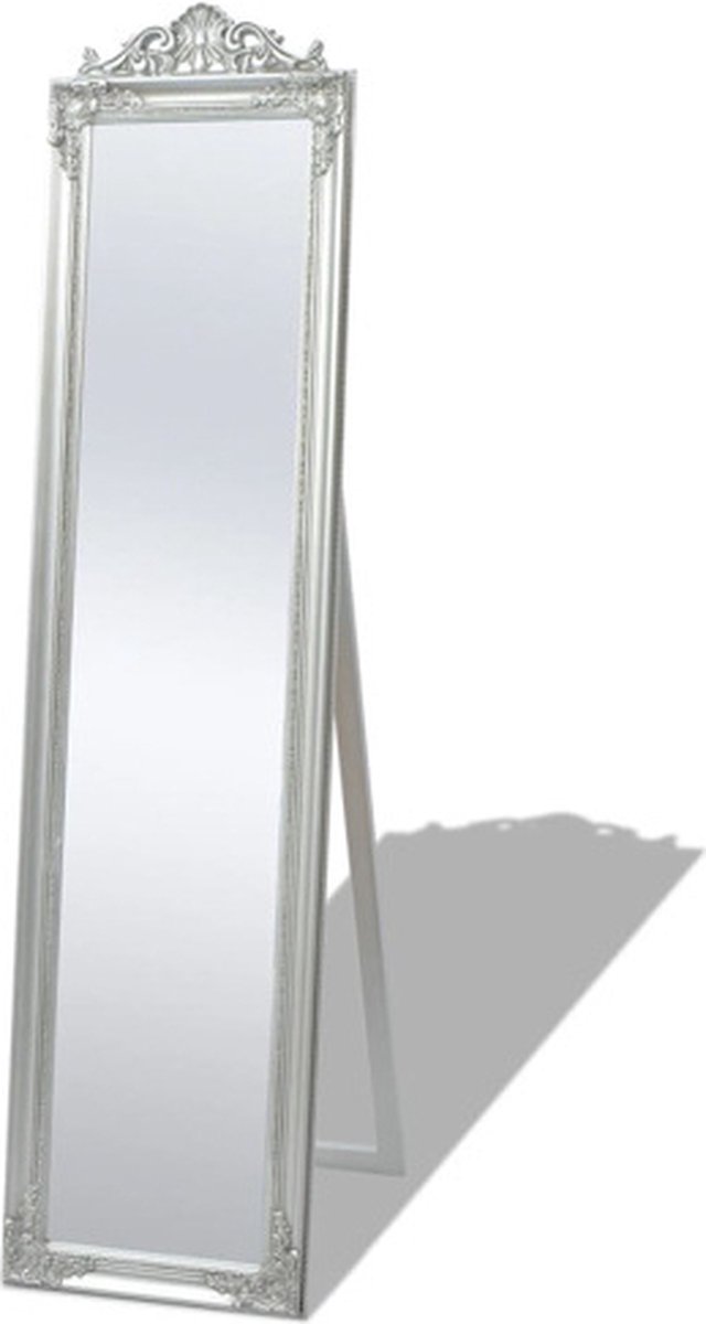 Ganzkörperspiegel im Barockstil 160x40 cm Silber