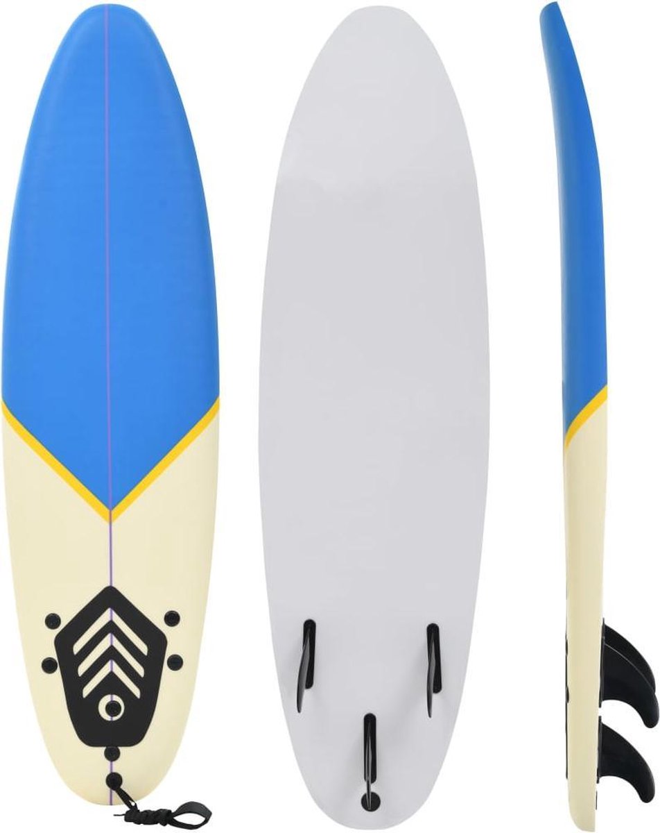 Surfbrett 170 cm Blau und Creme