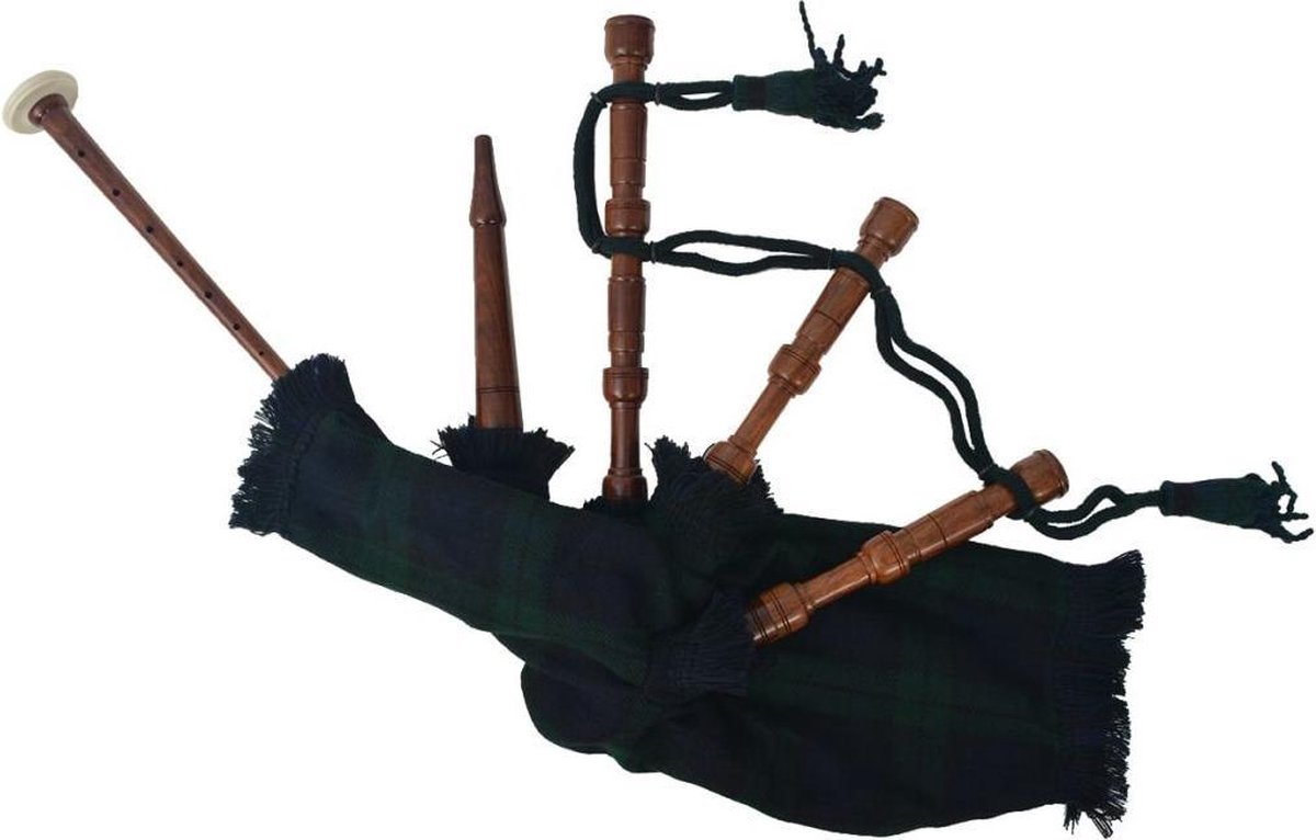 Schottische Kindersackpfeife Great Highland Grün Schwarz Watch Tartan
