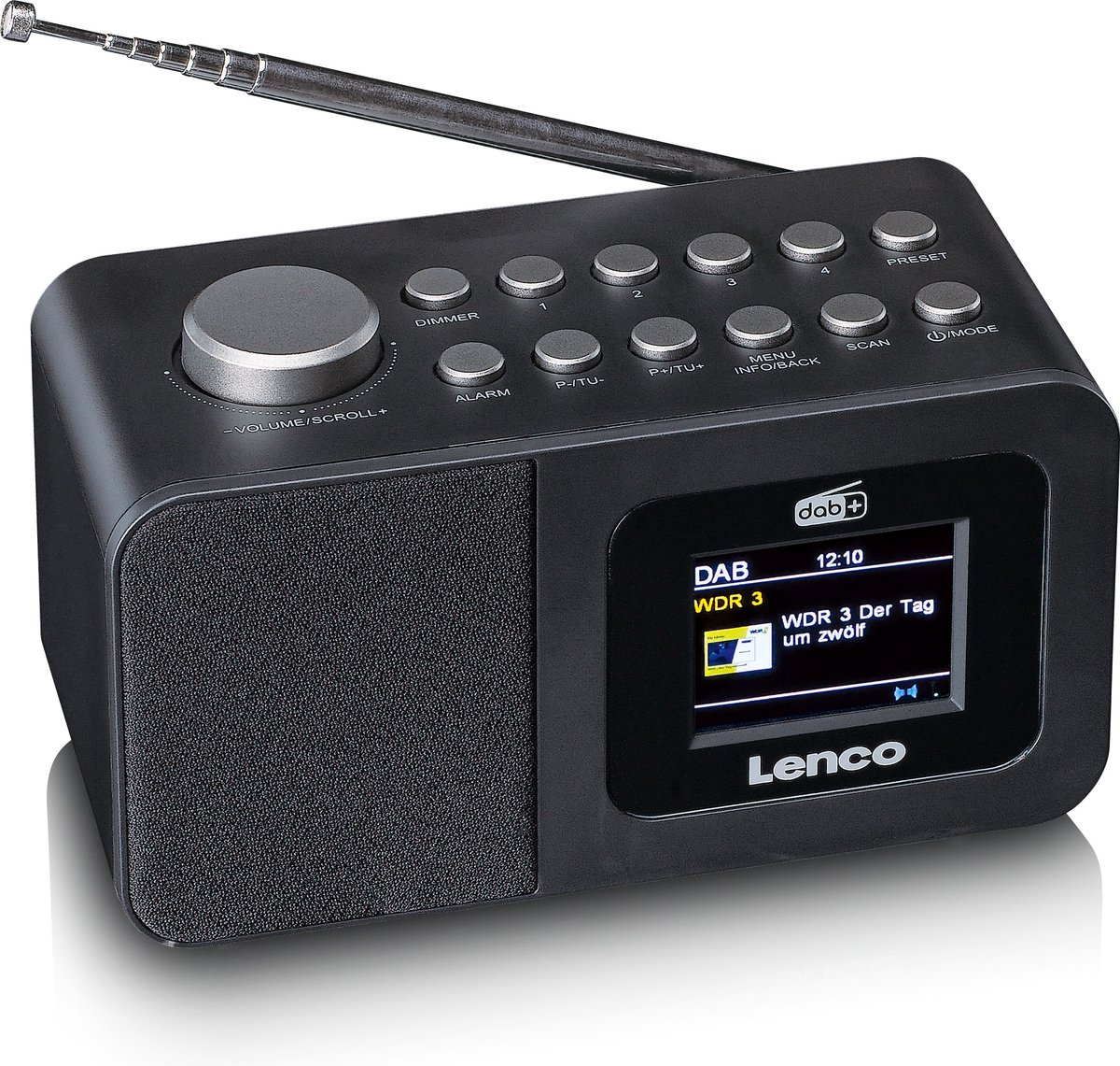 Lenco CR-625BK Radio-Wecker DAB+/FM Schwarz schwarz