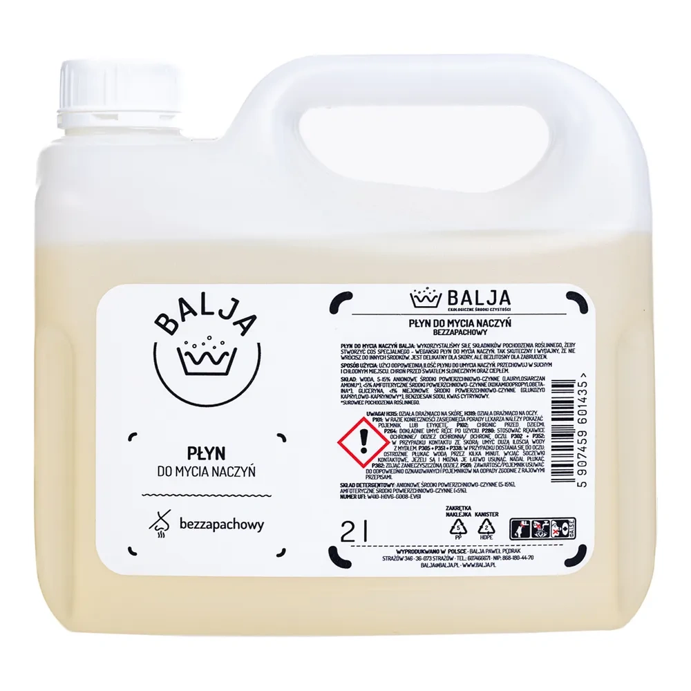 Balja ekologiczny płyn do mycia naczyń Bezzapachowy 2000 ml