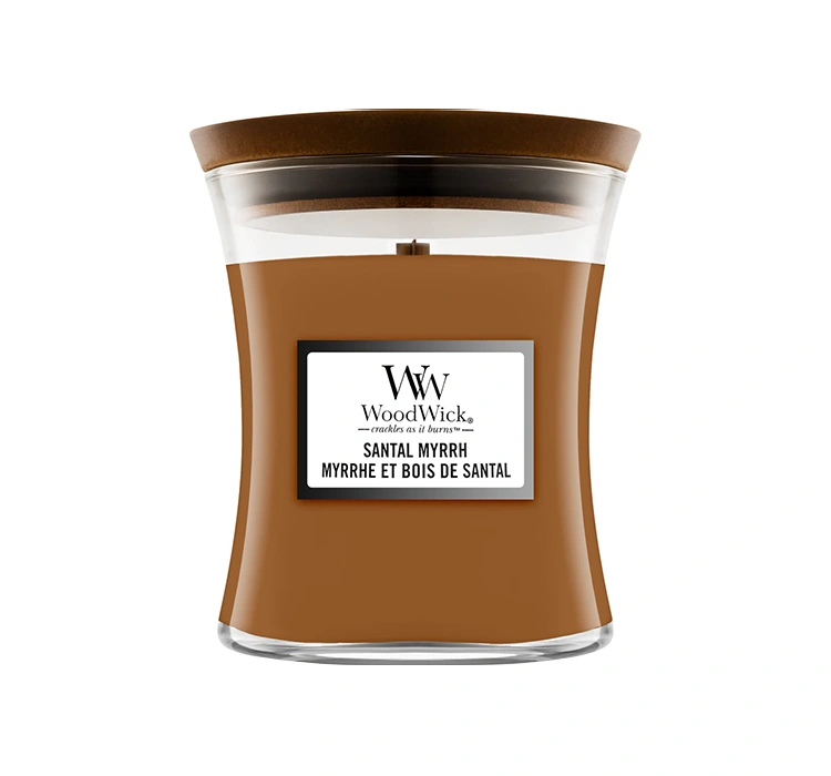 Woodwick Medium Jar Candle świeca zapachowa Santal Myrrh 275g