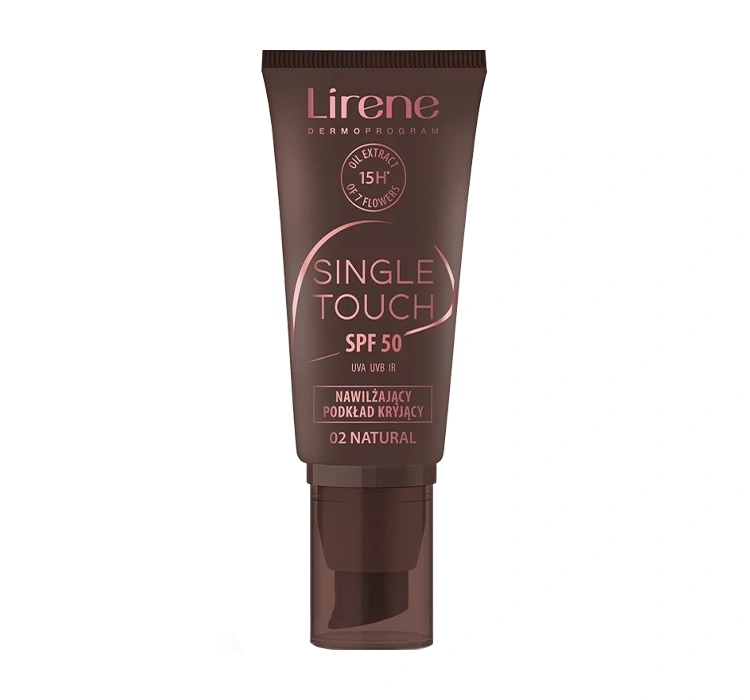 Lirene Single Touch nawilżający podkład kryjący SPF50 02 Natural 30 ml