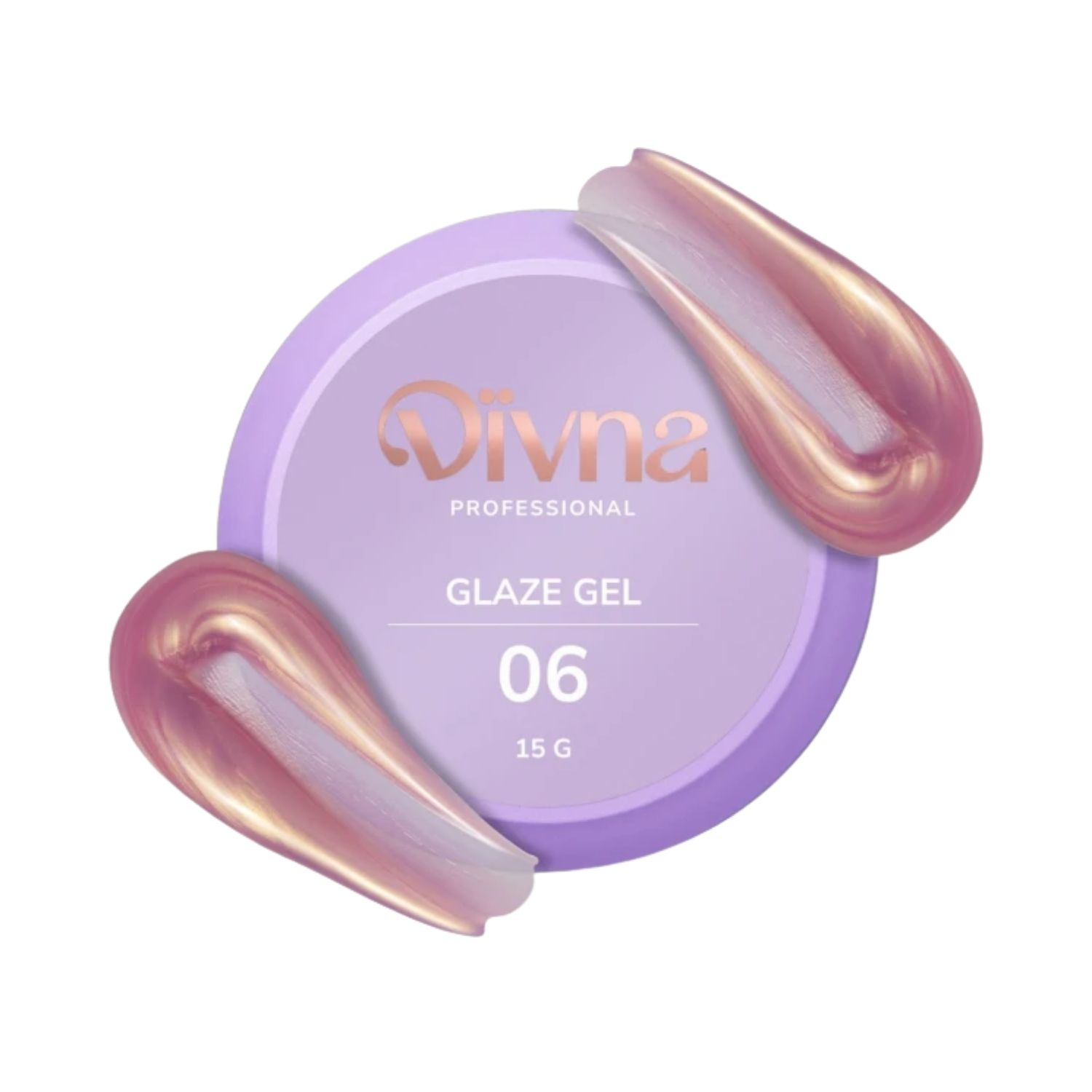 Divna Glaze Gel twardy samopoziomujący żel budujący do paznokci 06 15 g