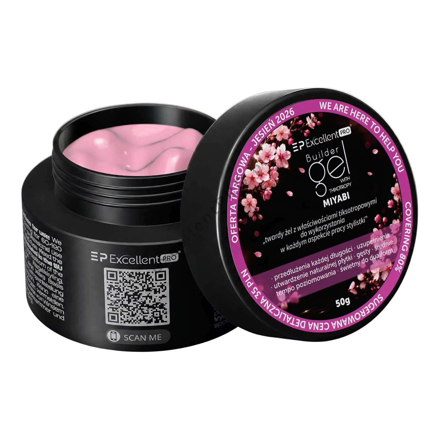 Excellent PRO Builder Gel With Thixotropy samopoziomujący żel budujący Miyabi 50 g