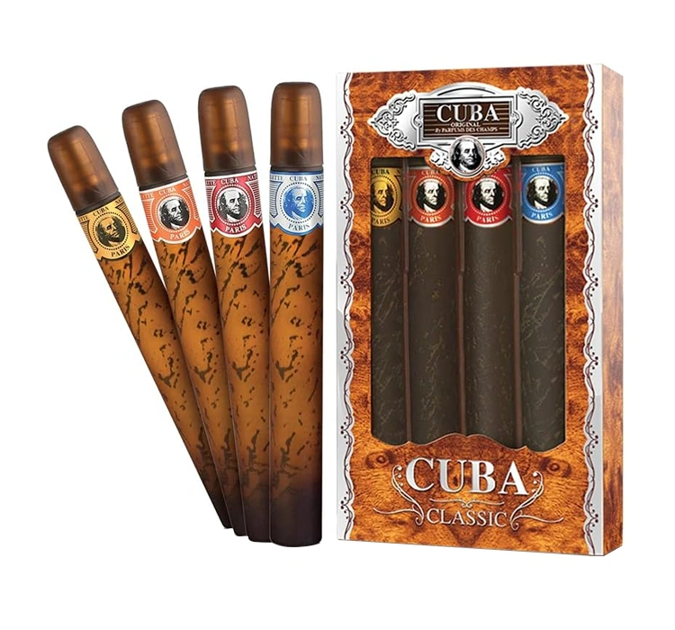 Cuba Classic woda toaletowa spray Blue 35 ml + Gold 35 ml + Red 35 ml + Orange 35 ml