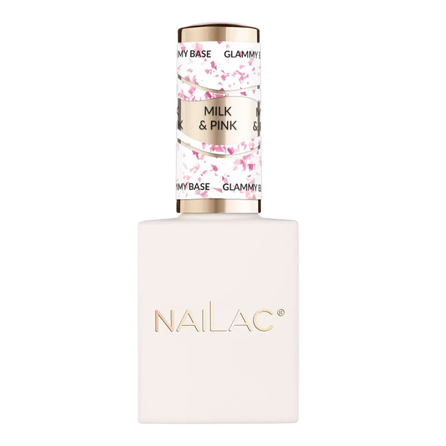 NaiLac Glammy Base baza kauczukowa Milk&Pink 10 ml
