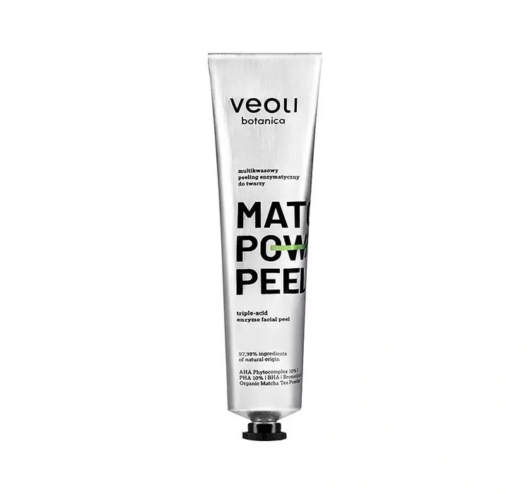 Veoli Botanica Matcha Power Peel multikwasowy peeling enzymatyczny do twarzy 75 ml