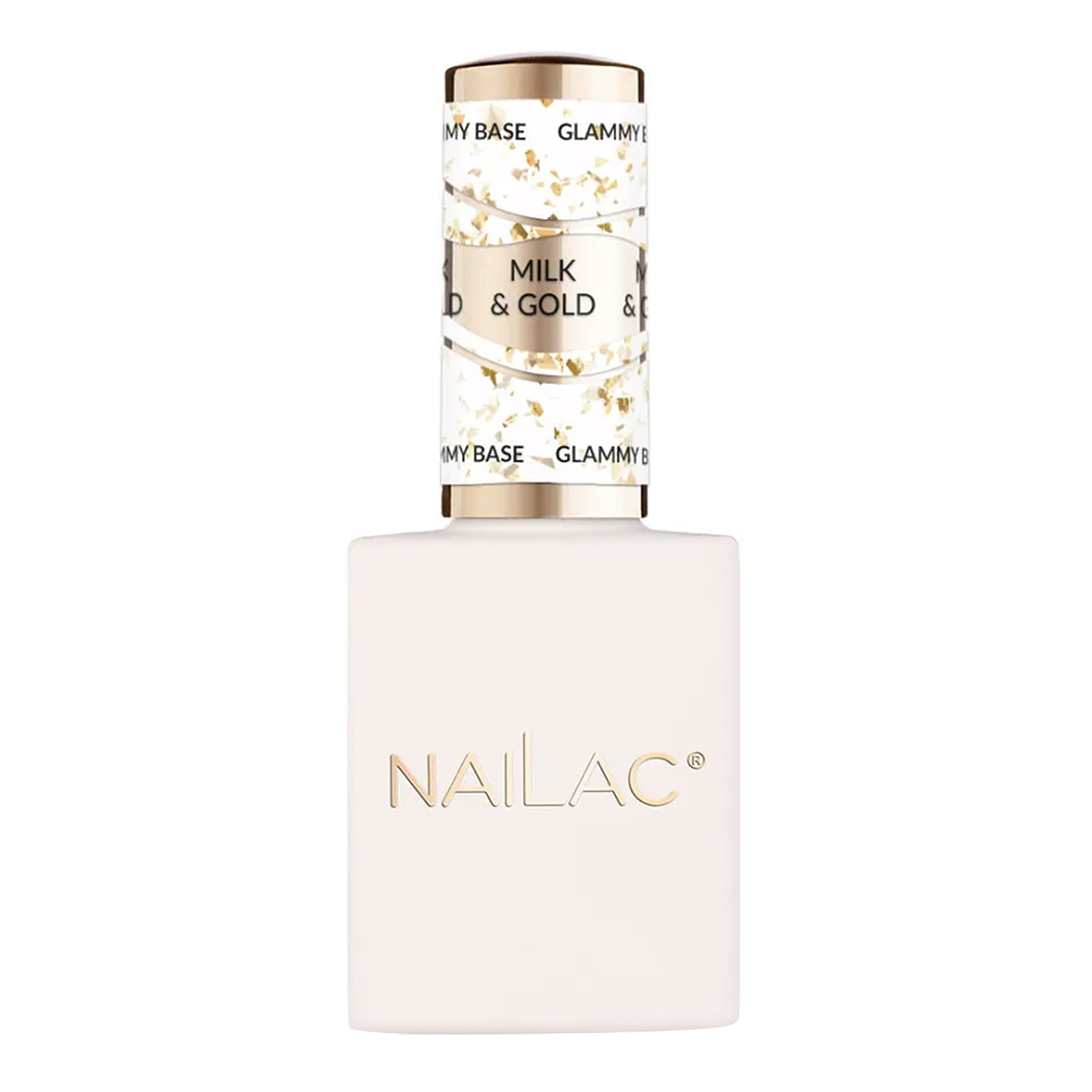 NaiLac Glammy Base baza kauczukowa Milk&Gold 10 ml