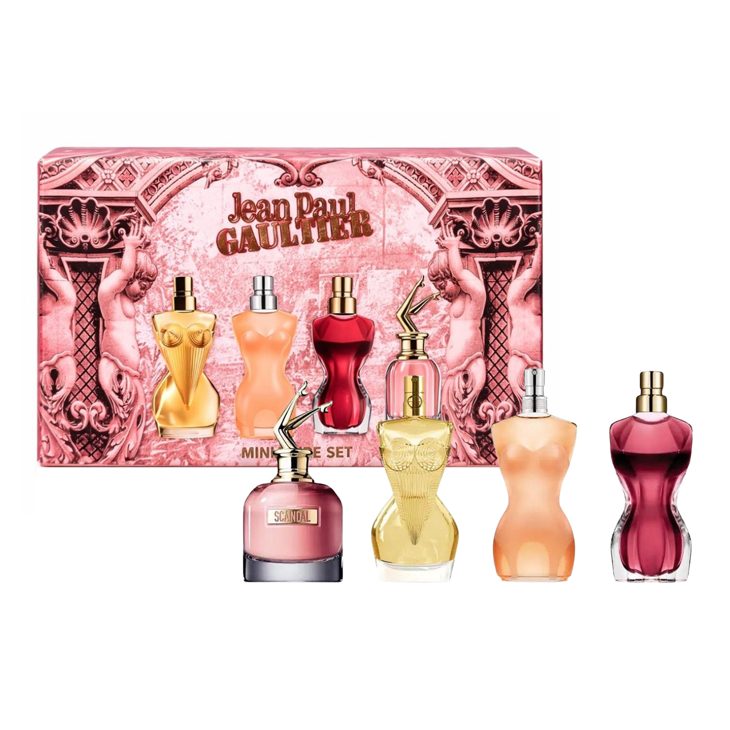 Jean Paul Gaultier woda perfumowana Scandal 6 ml + Gaultier Divine 6 ml + La Belle 6 ml + woda toaletowa Classique 6 ml
