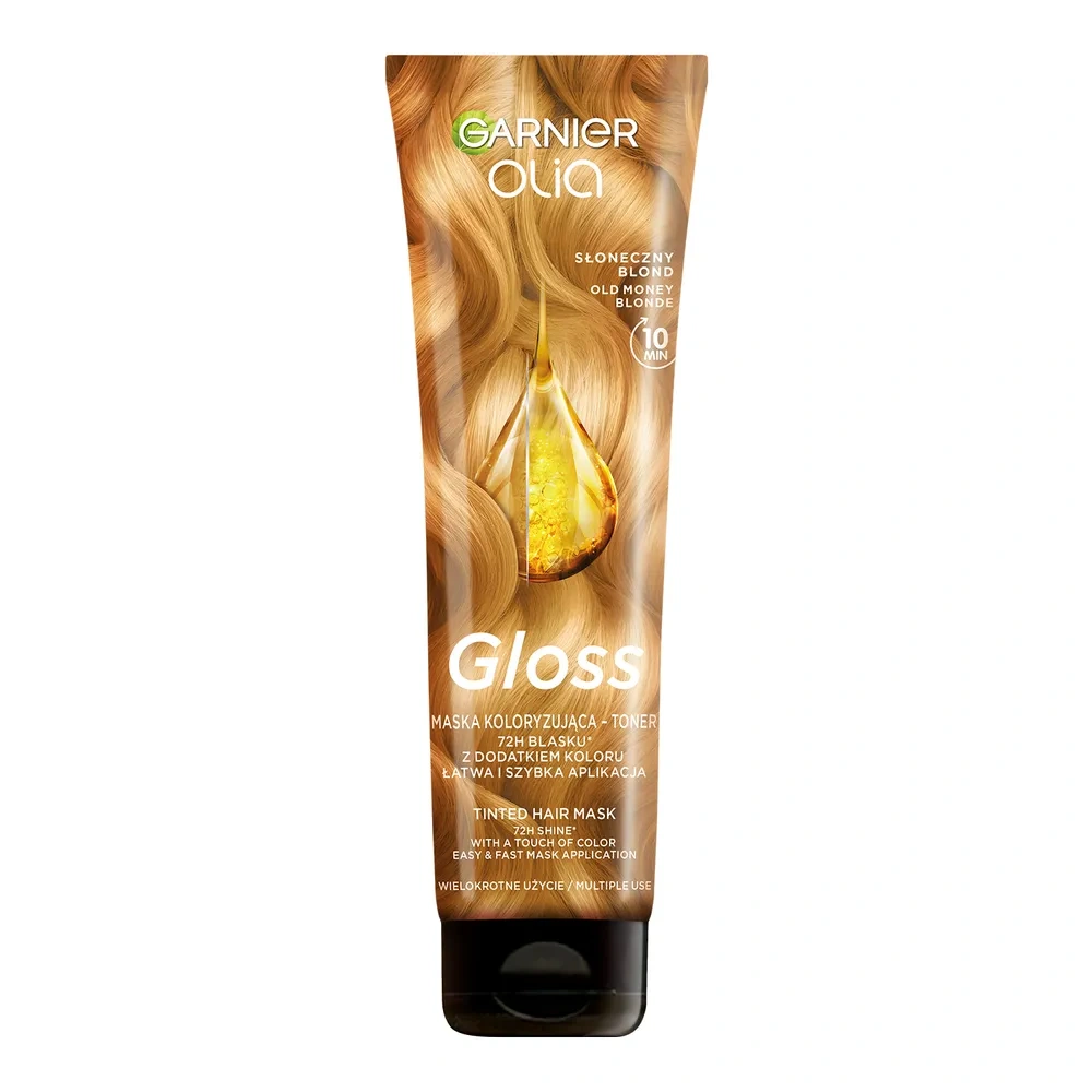 Garnier Olia Gloss toner-maska koloryzująca do włosów naturalnych i farbowanych Old Money Blonde / Słoneczny Blond 150 ml