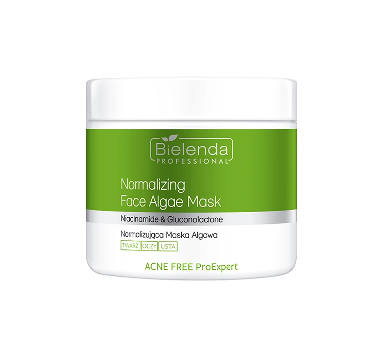 Bielenda Acne Free Proexpert normalizująca maska algowa do twarzy, oczu i ust 160 g