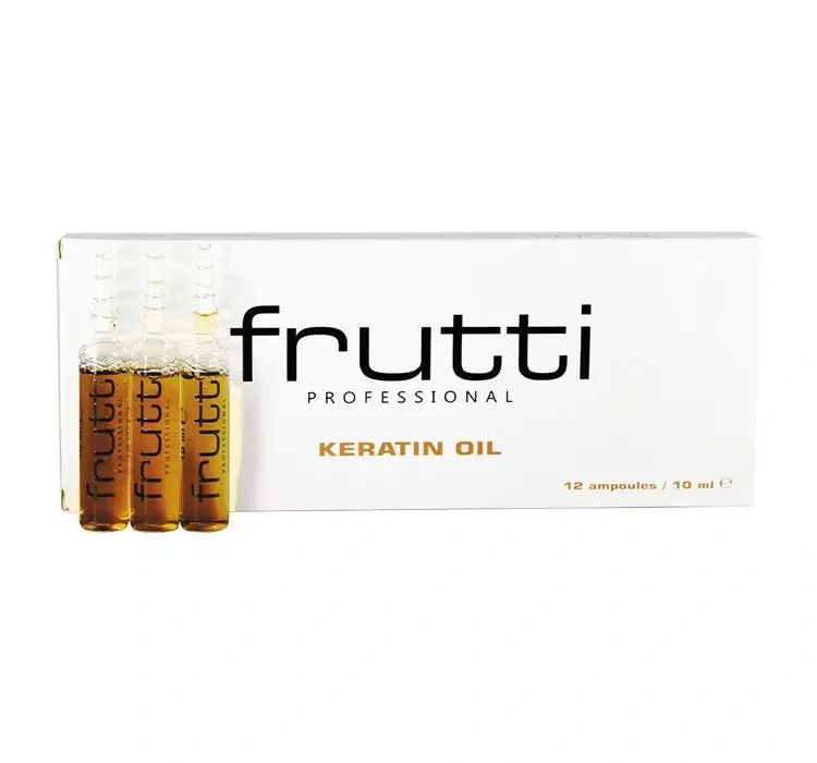 Frutti Professional Keratina Oil kuracja w ampułkach do włosów zniszczonych i suchych 12 x 10 ml