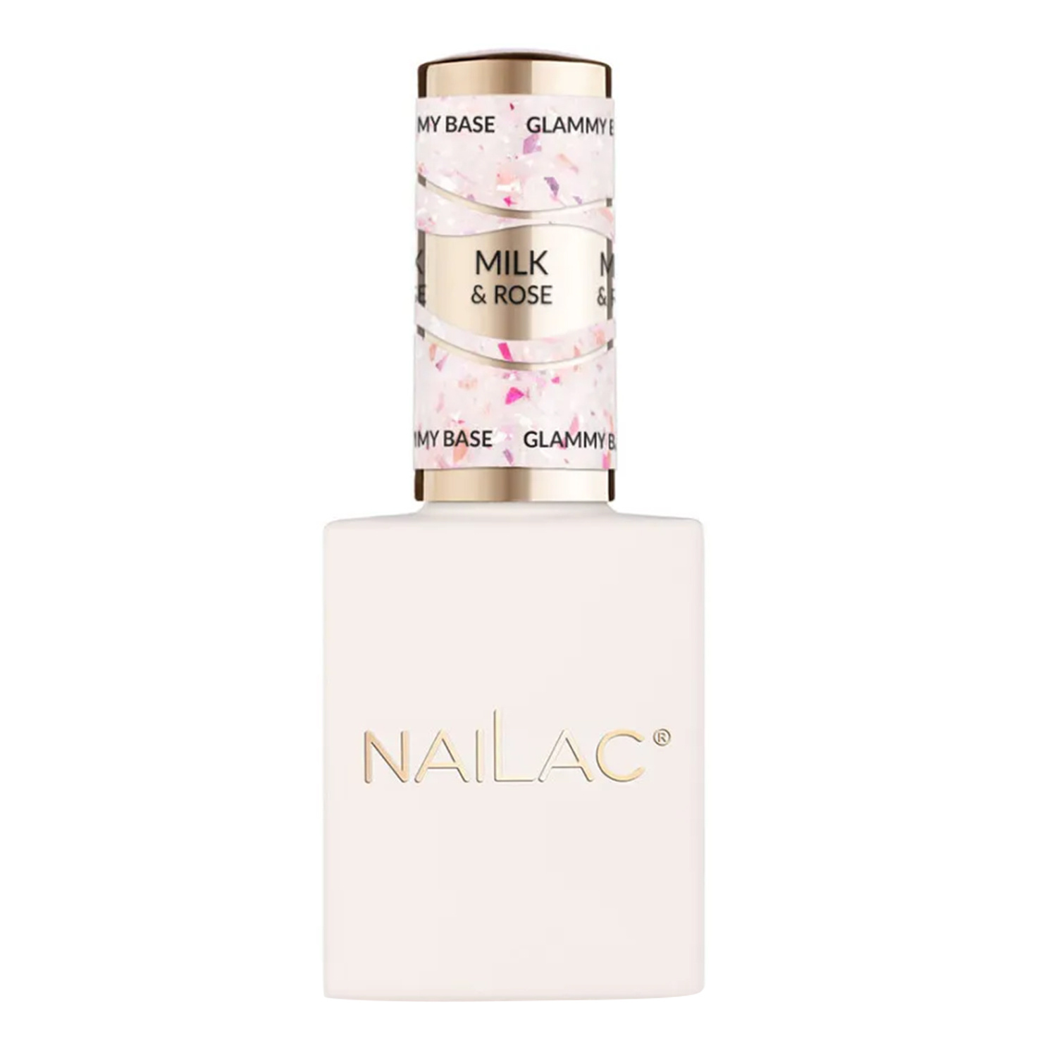 NaiLac Glammy Base baza kauczukowa Milk&Rose 10 ml