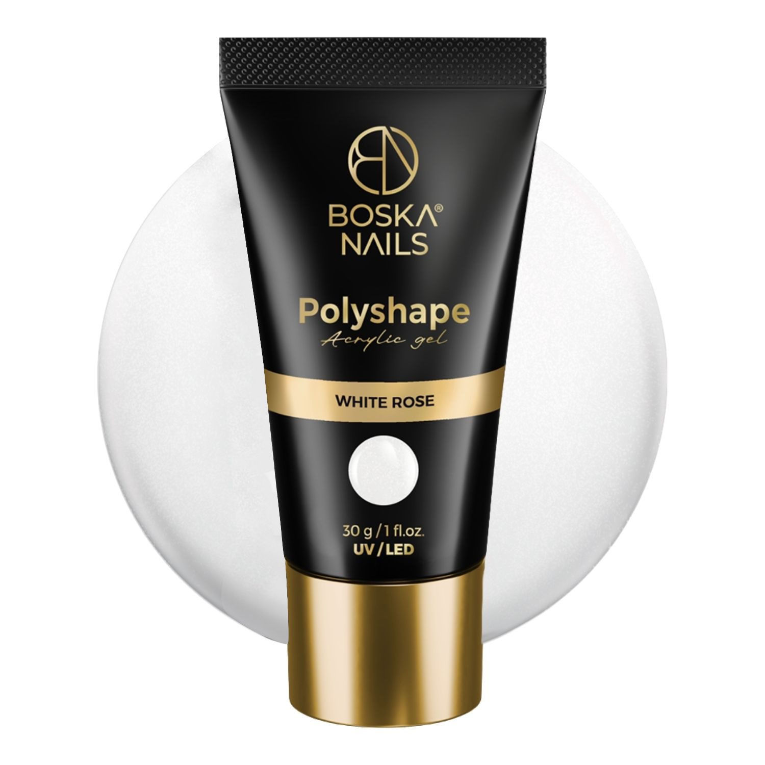 Boska Nails Polyshape akrylożel do przedłużania paznokci White Rose 30 g