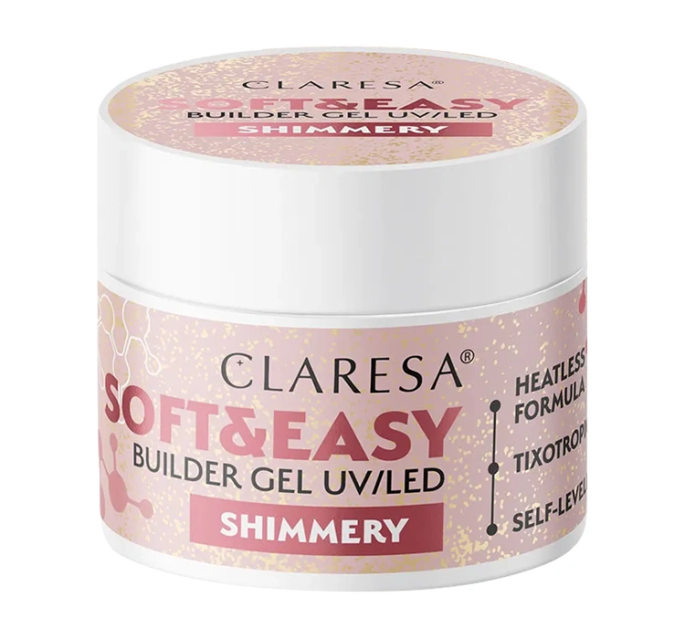 Claresa Soft & Easy żel budujący Shimmery 90 g