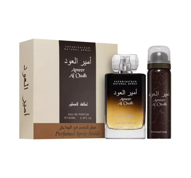 Lattafa Ameer Al Oudh woda perfumowana spray 100 ml + dezodorant spray 50 ml