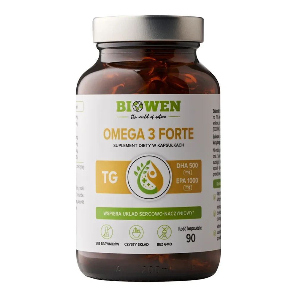 Biowen Omega 3 Forte EPA 1000 mg DHA 500 mg suplement diety 90 kapsułek