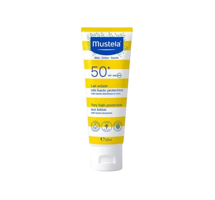 Mustela Sun mleczko przeciwsłoneczne dla dzieci i niemowląt SPF50+ 40 ml
