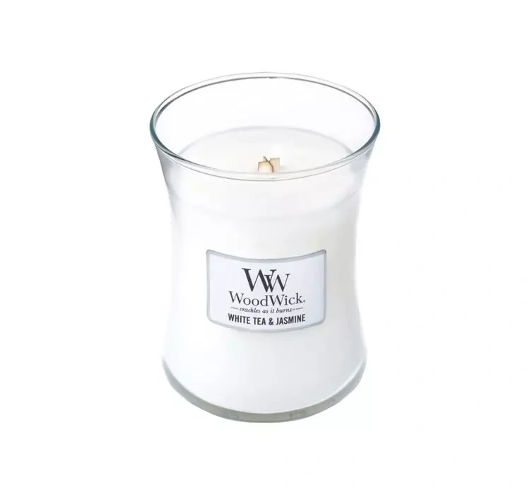 WOODWICK SMALL JAR ŚWIECA ZAPACHOWA WHITE TEA & JASMINE 85G