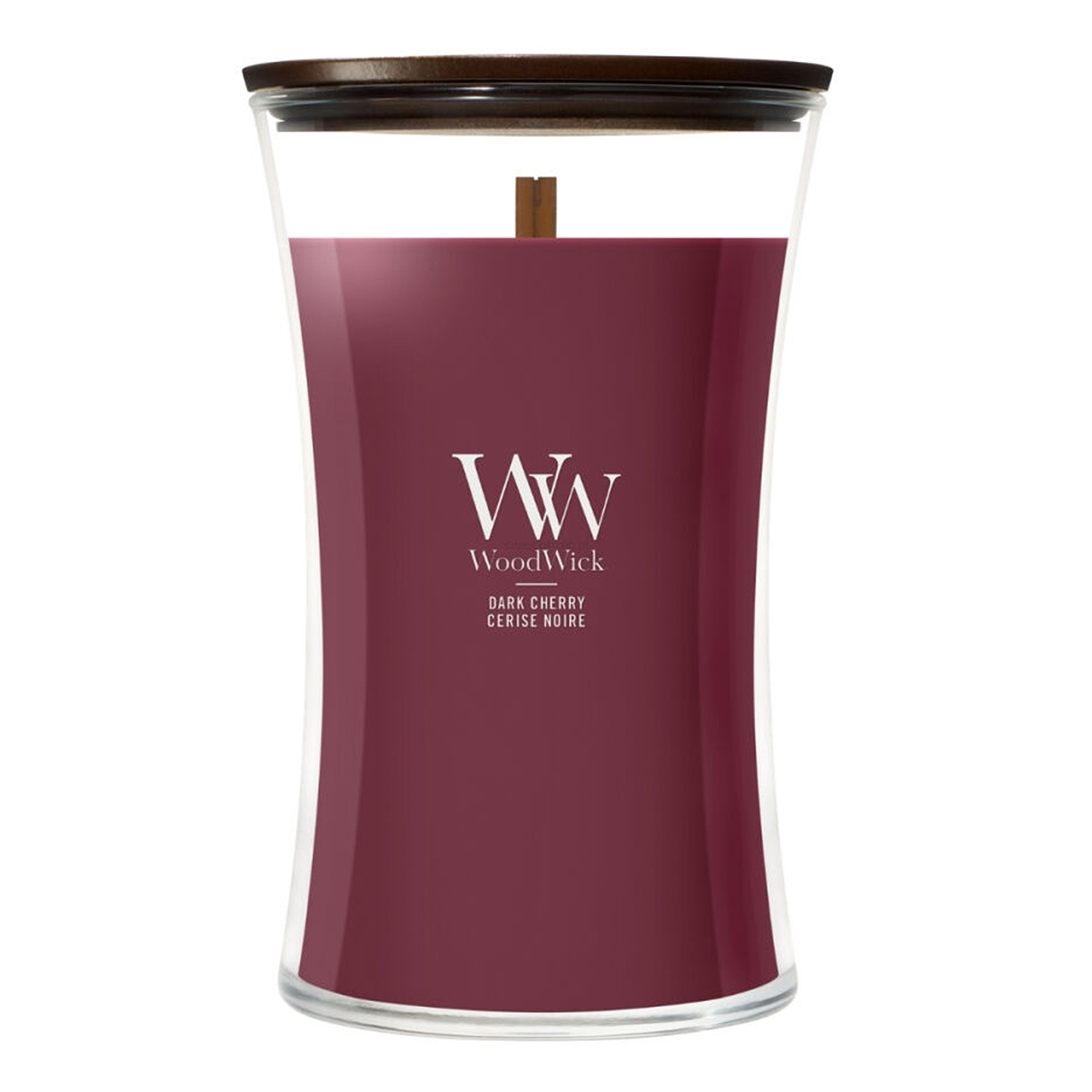 Woodwick Large Jar Candle świeca zapachowa Dark Cherry 610 g