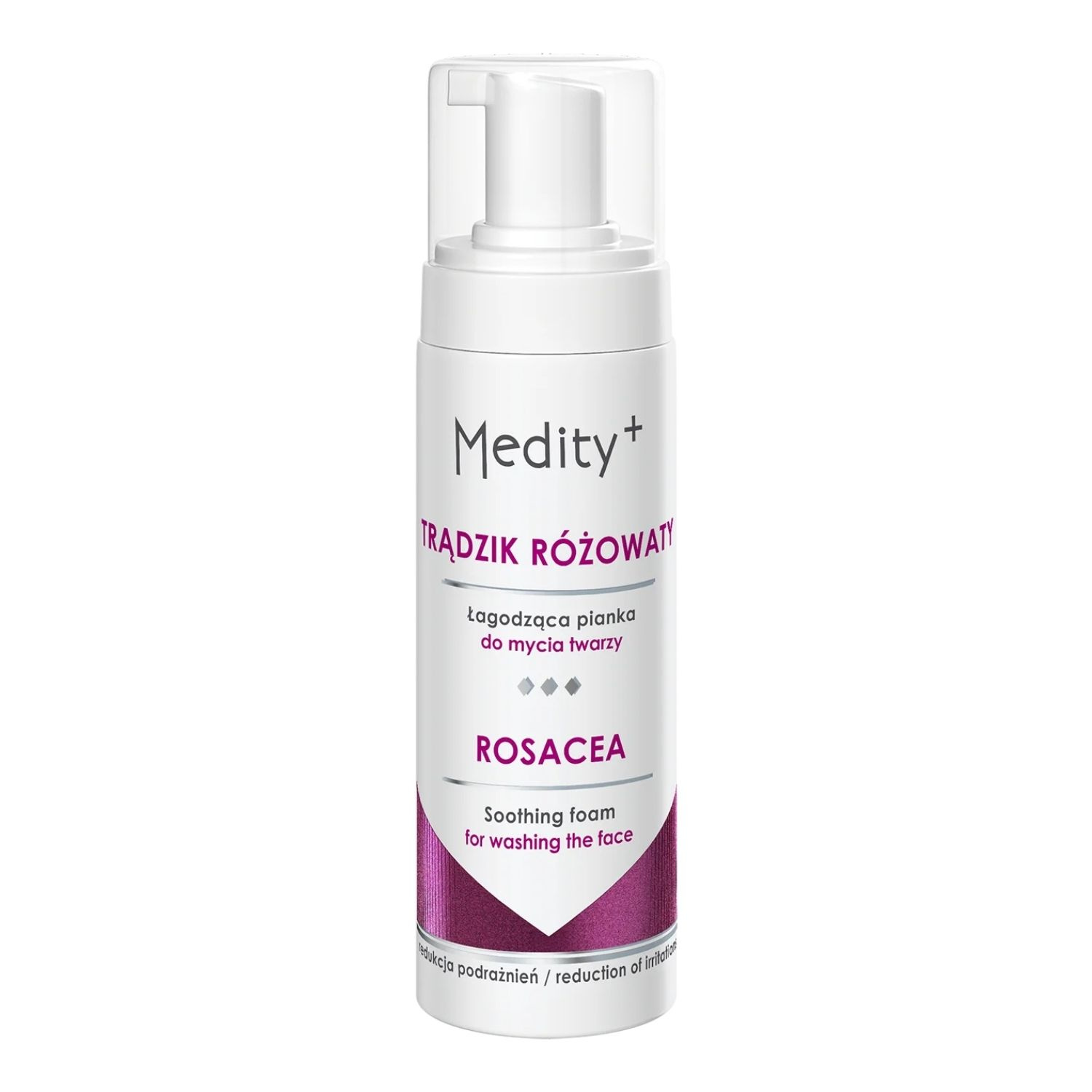 Medity+ Trądzik Różowaty łagodząca pianka do mycia twarzy 150 ml