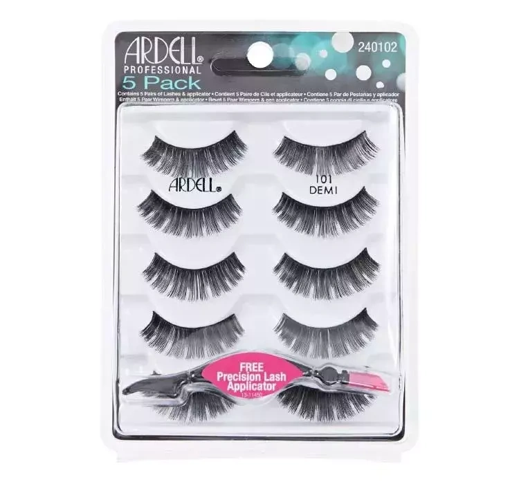 Ardell 5 Pack sztuczne rzęsy na pasku 101 Demi 5 par + aplikator
