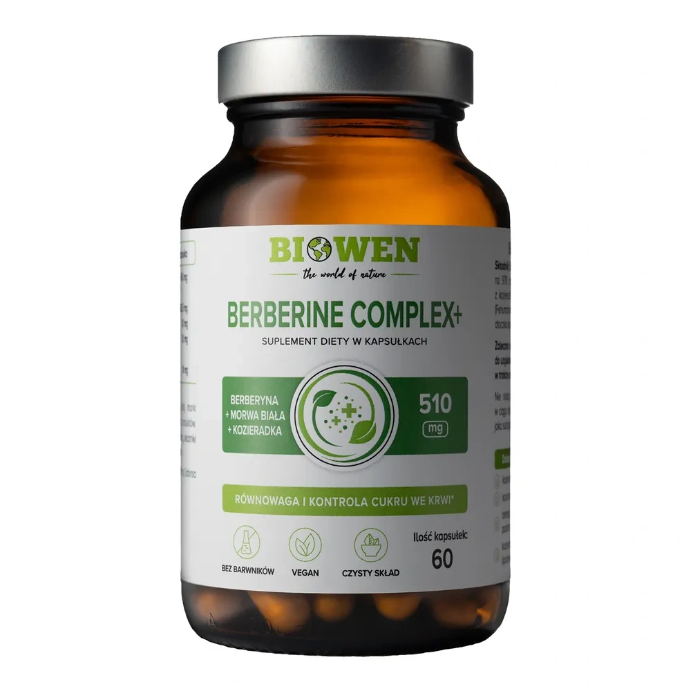 Biowen Berberyna Complex+ 510 mg suplement diety 60 kapsułek