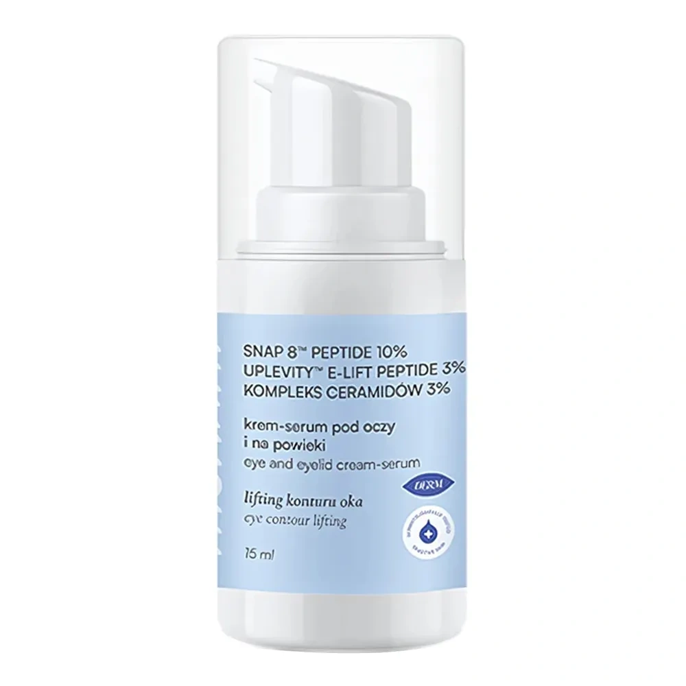 Mohani Derm liftingujący krem-serum pod oczy i na powieki z peptydami 15 ml