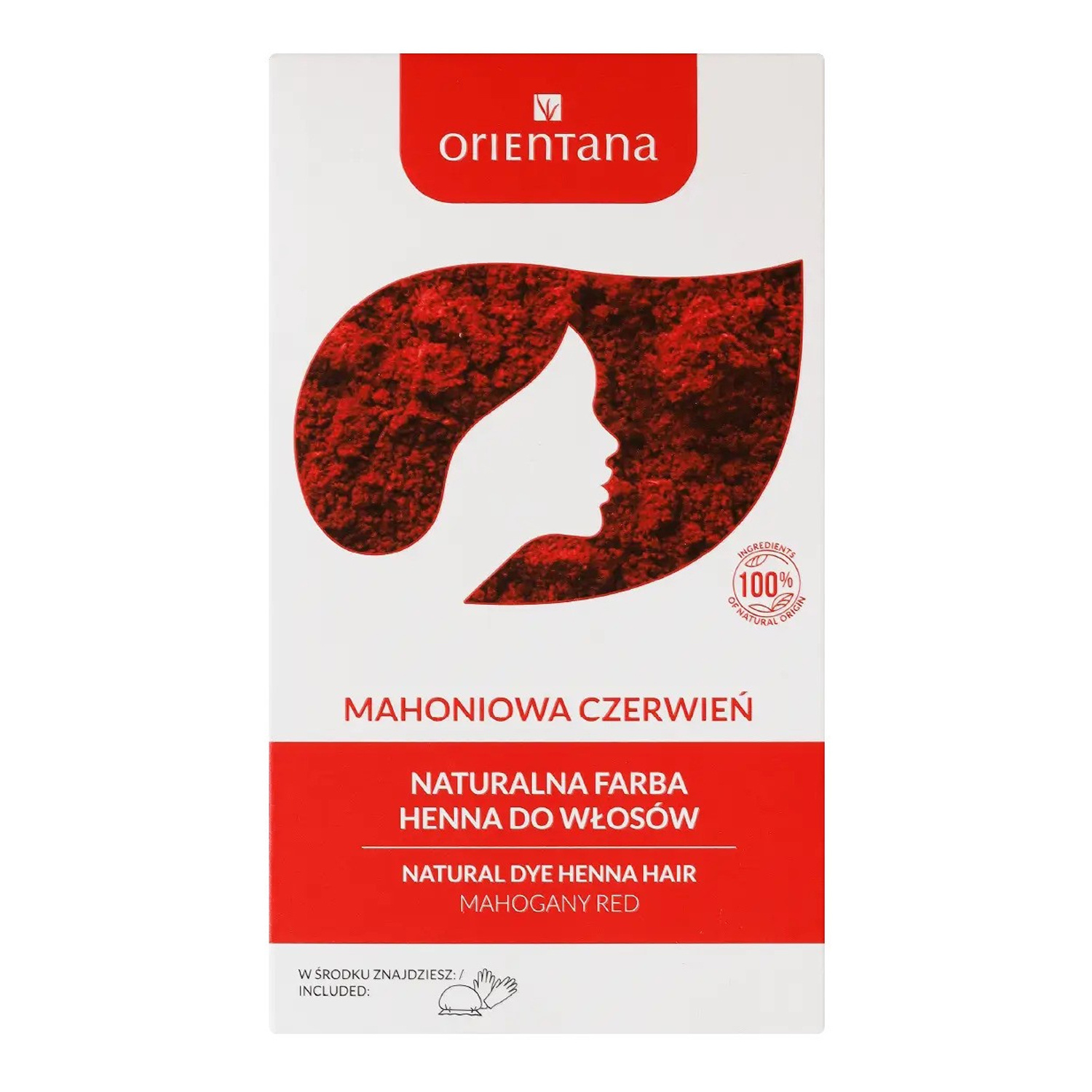 Orientana Henna do włosów Mahoniowa Czerwień 100g