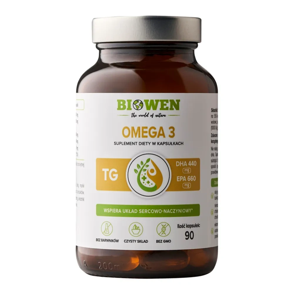 Biowen Omega 3 EPA 660 mg DHA 440 mg suplement diety 90 kapsułek