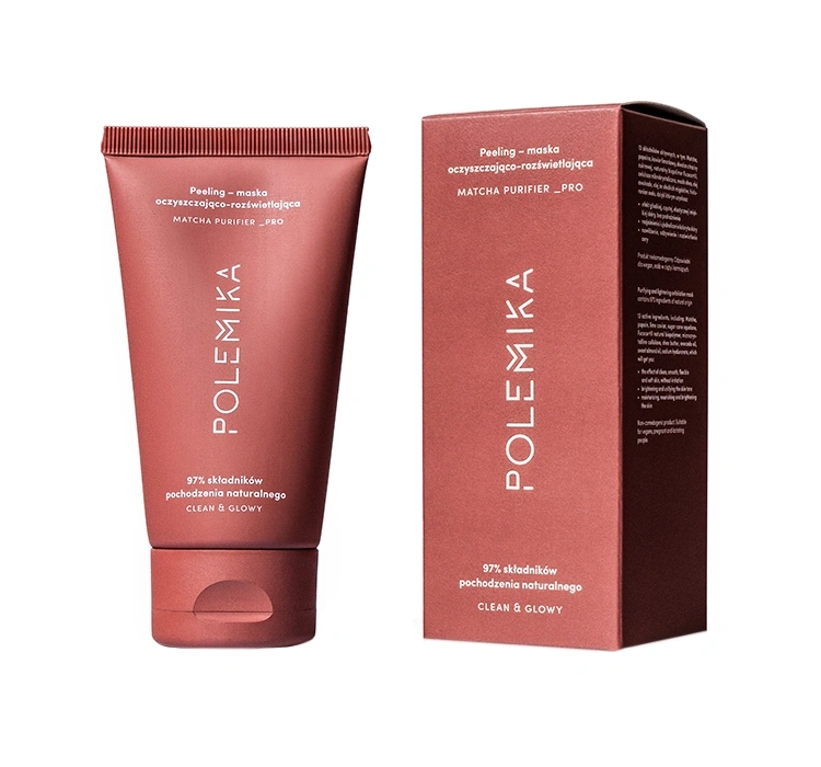 PoleMika wegański oczyszczająco-rozświetlający peeling-maska do twarzy 75ml