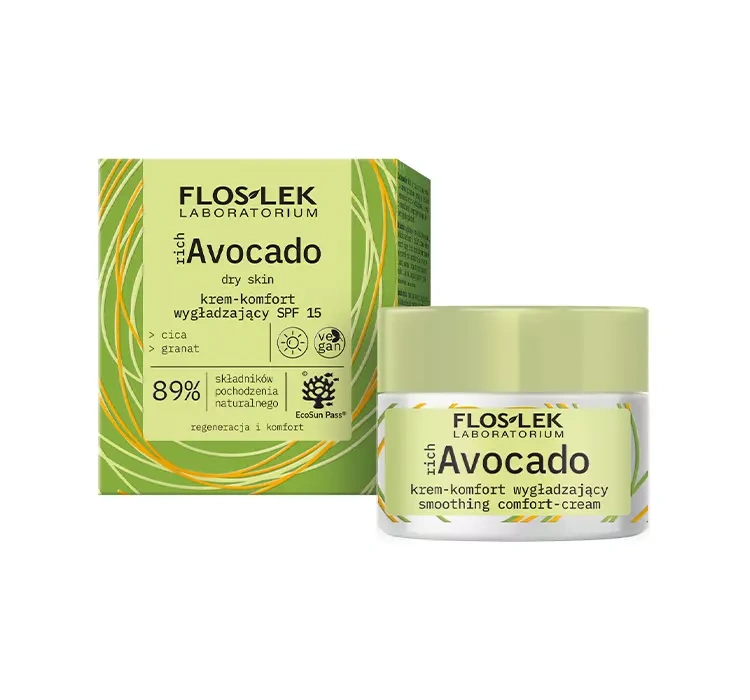 Floslek Rich Avocado krem do twarzy na dzień SPF15 50 ml