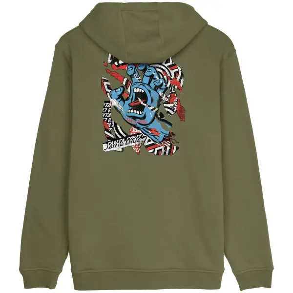 Huppari Santa Cruz Damaged Hand (XXL - Deep Olive)
