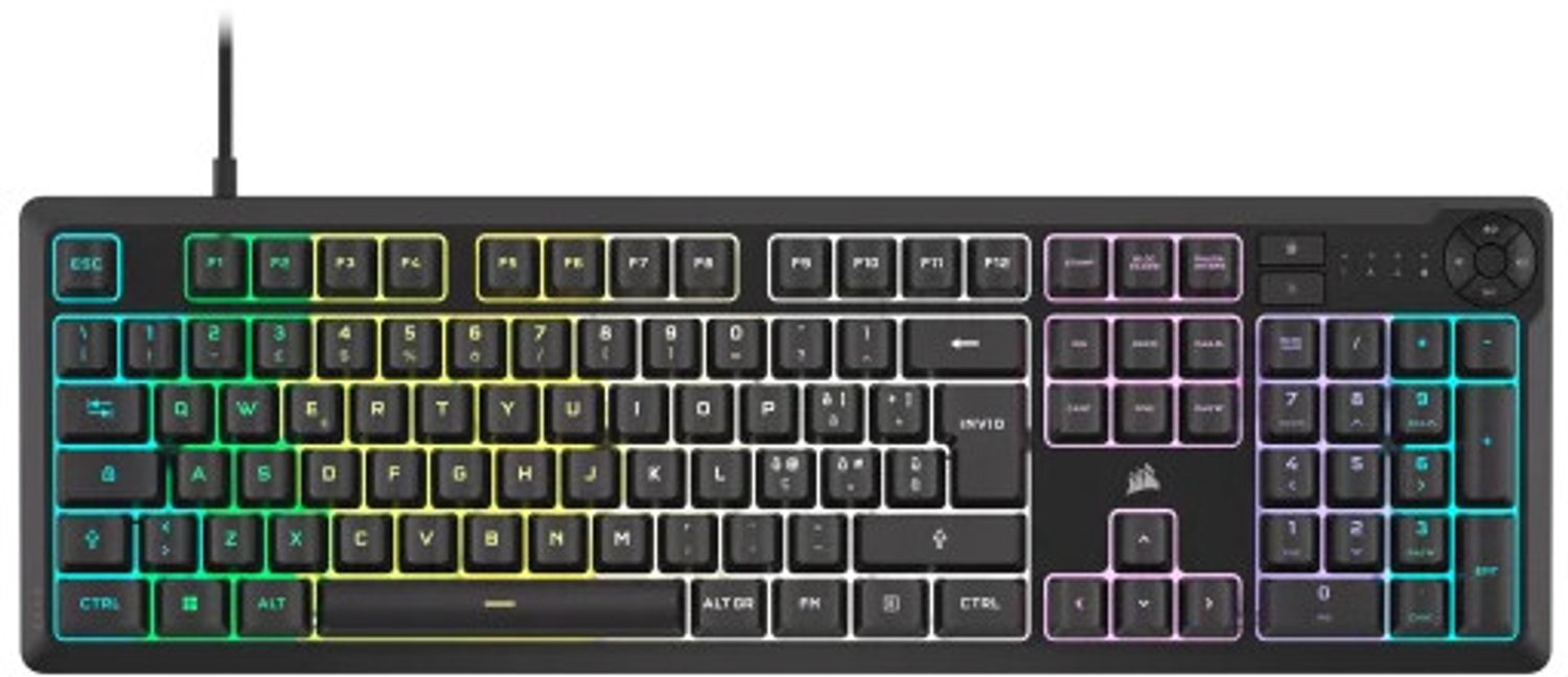 Corsair K55 CORE RGB teclado Juego USB QWERTY Italiano Negro