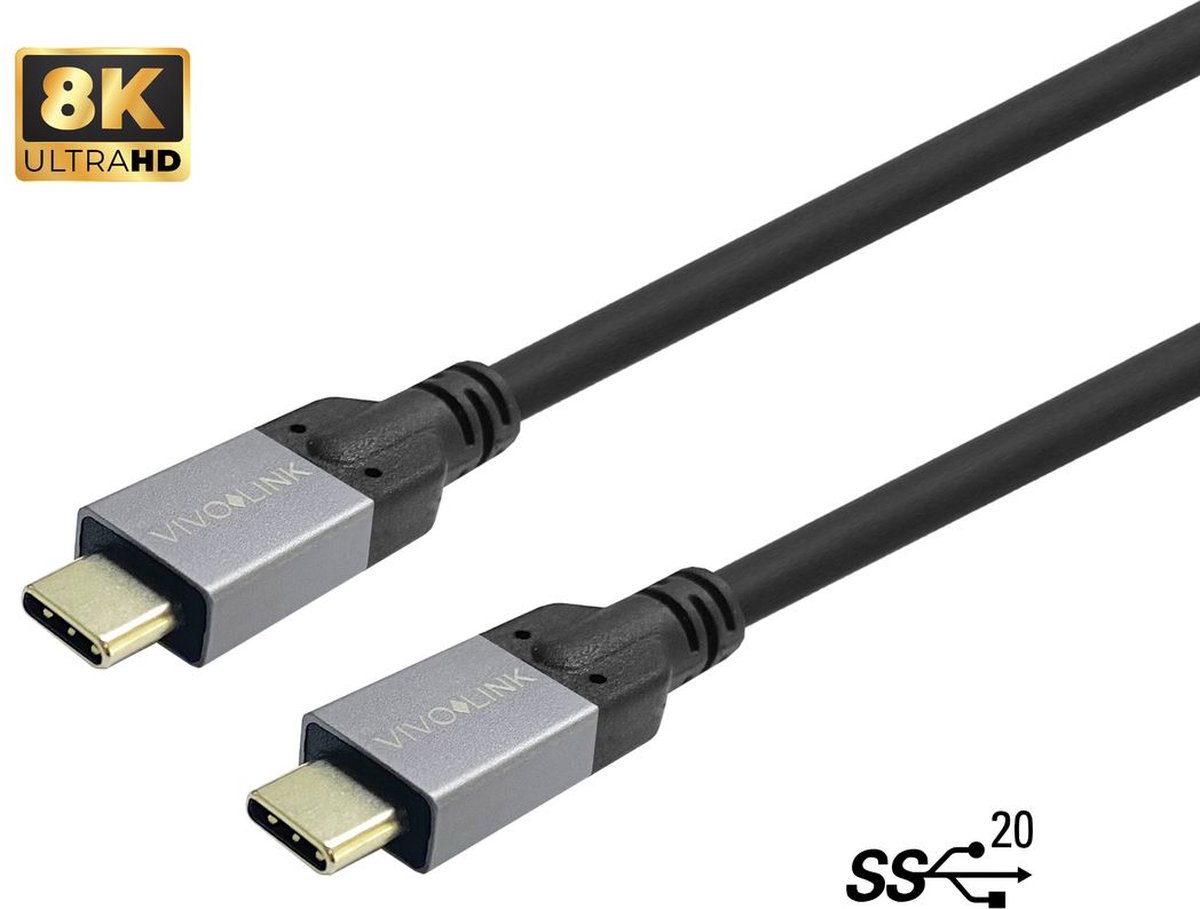 Vivolink PROUSBCMM5 USB cable USB 3.2 Gen 2x2 5 m USB C 100 W Black