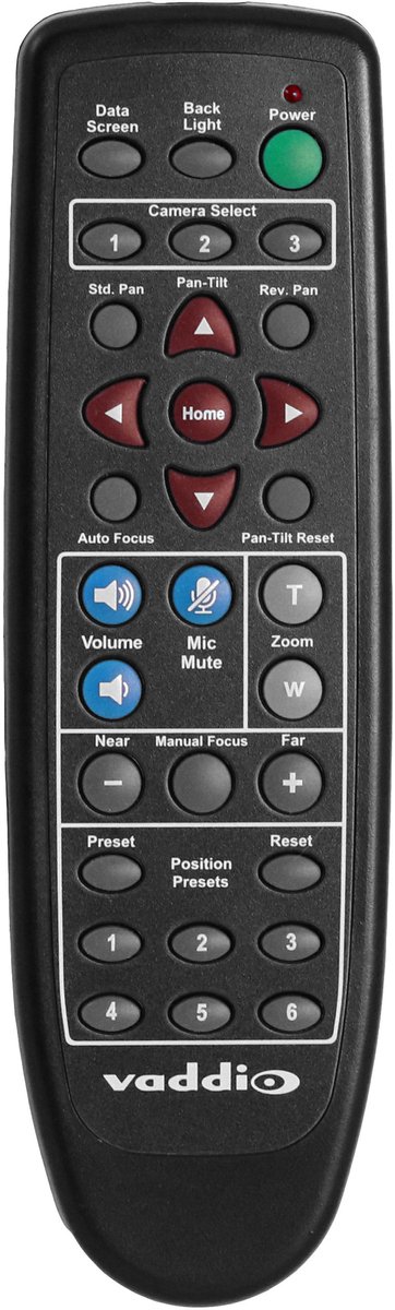 Vaddio IR Remote Commander with audio controls