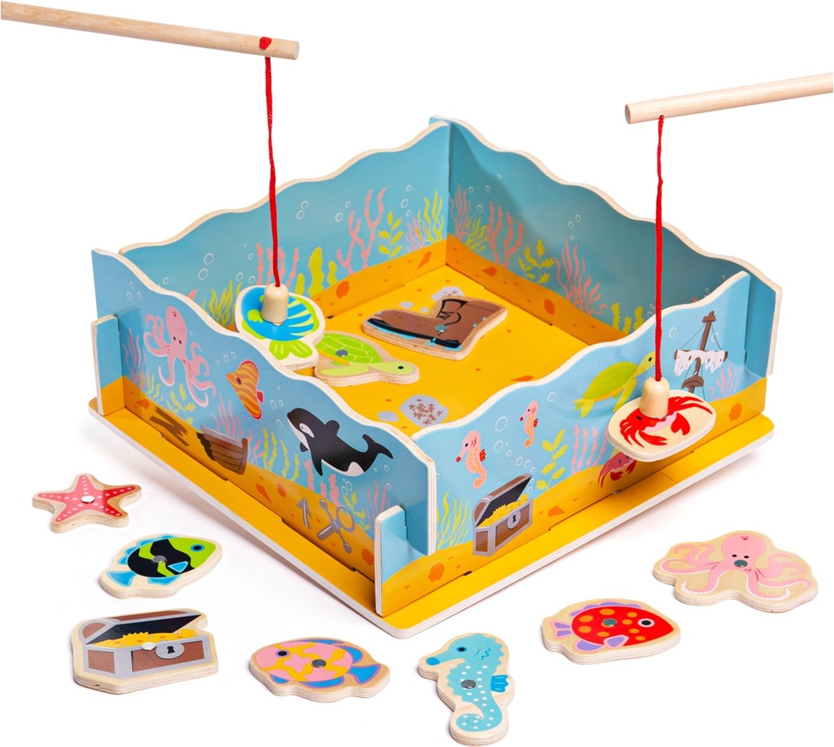 Bigjigs Wooden Magnetic Fishing Game