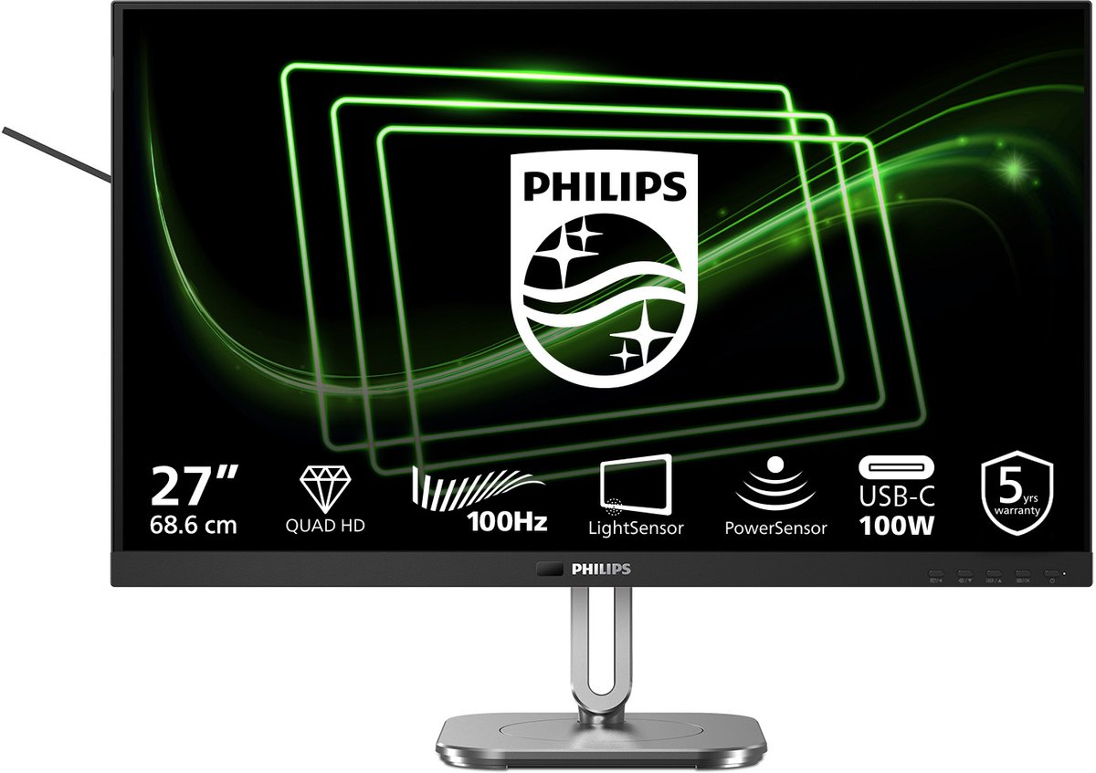 27" Philips 5000 Series 27B2G5601 - 2560x1440 (QHD) - 100Hz - IPS - KVM switch