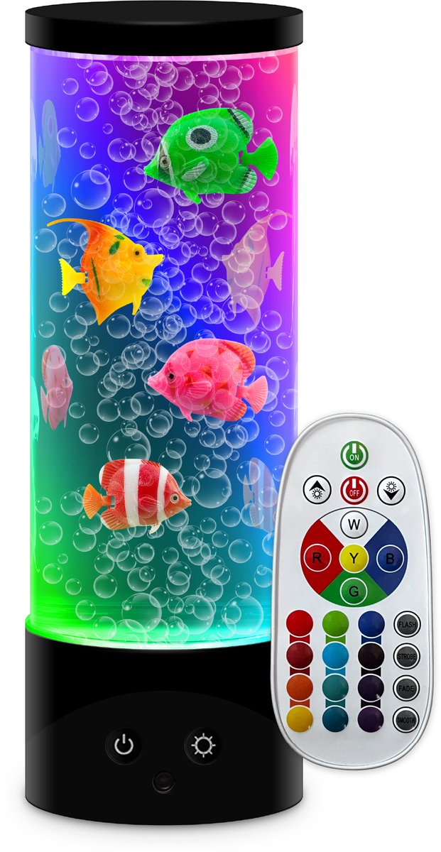 Party Funlight Fiske lampe med fjernbetjening H: 28cm