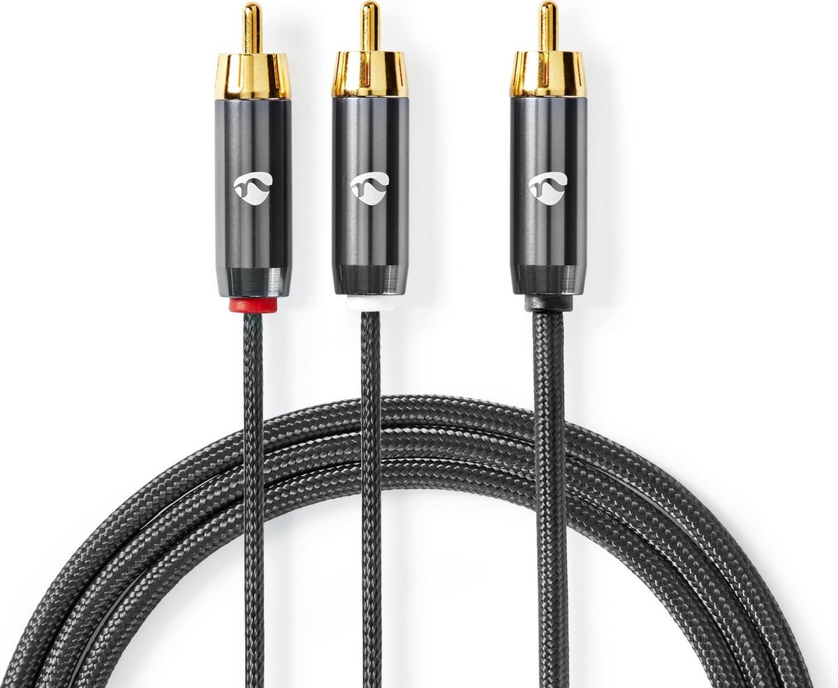 Nedis Subwooferkabel RCA till 2x RCA