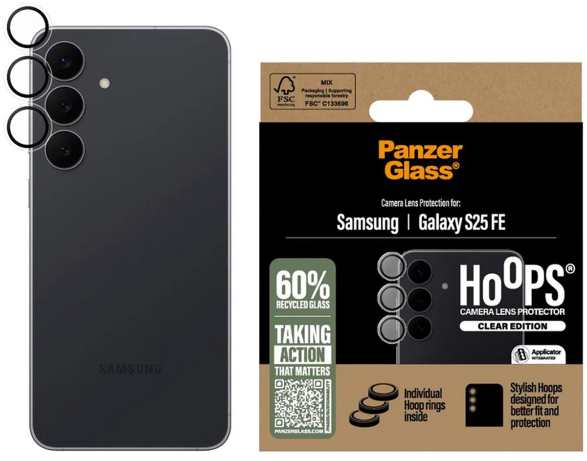 PanzerGlass Galaxy S25 FE Hoops Linsskydd (transparent)