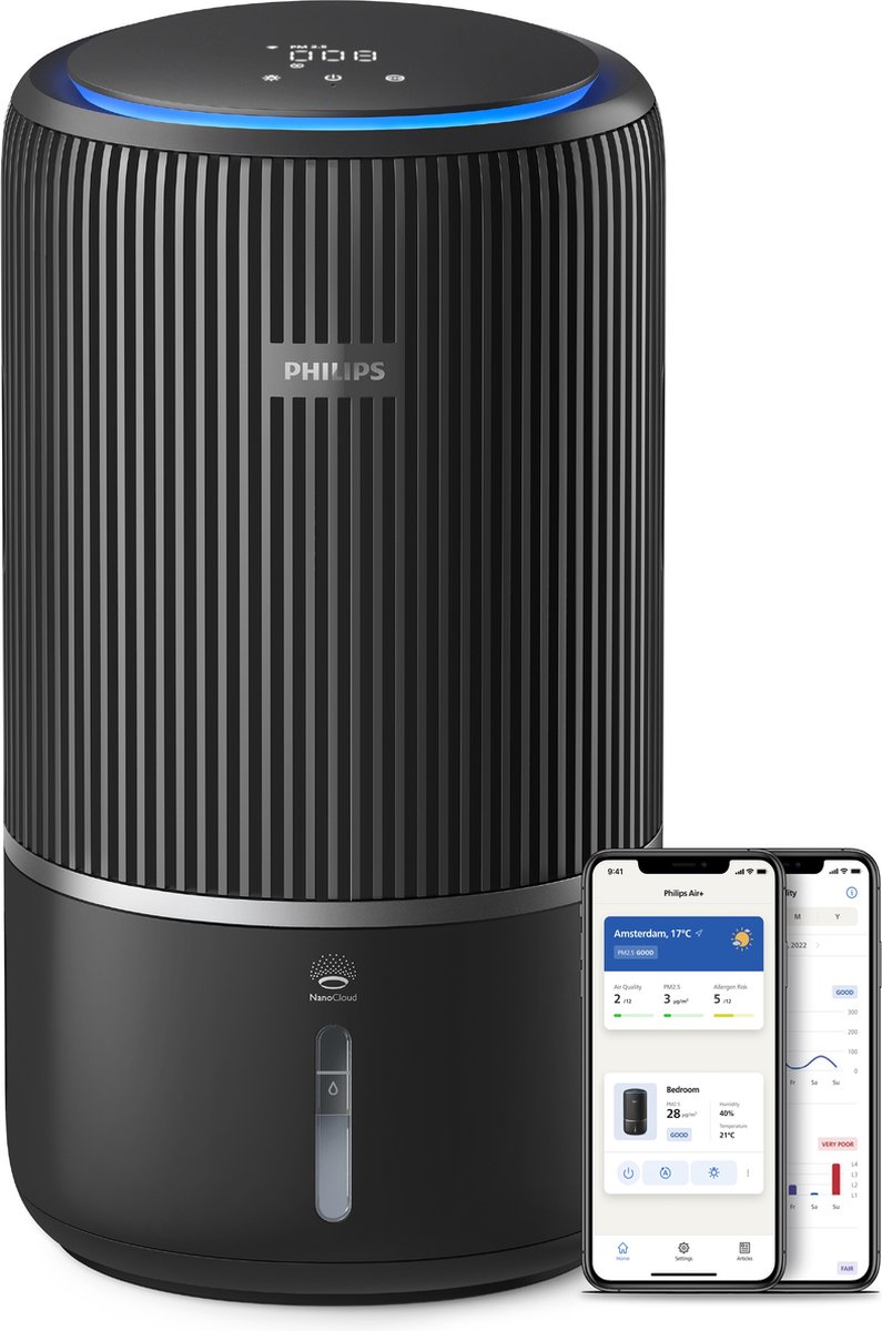 Philips AC3421/13 PureProtect Water 3400 Series Smart 2-i-1-luftrenare och -luftfuktare